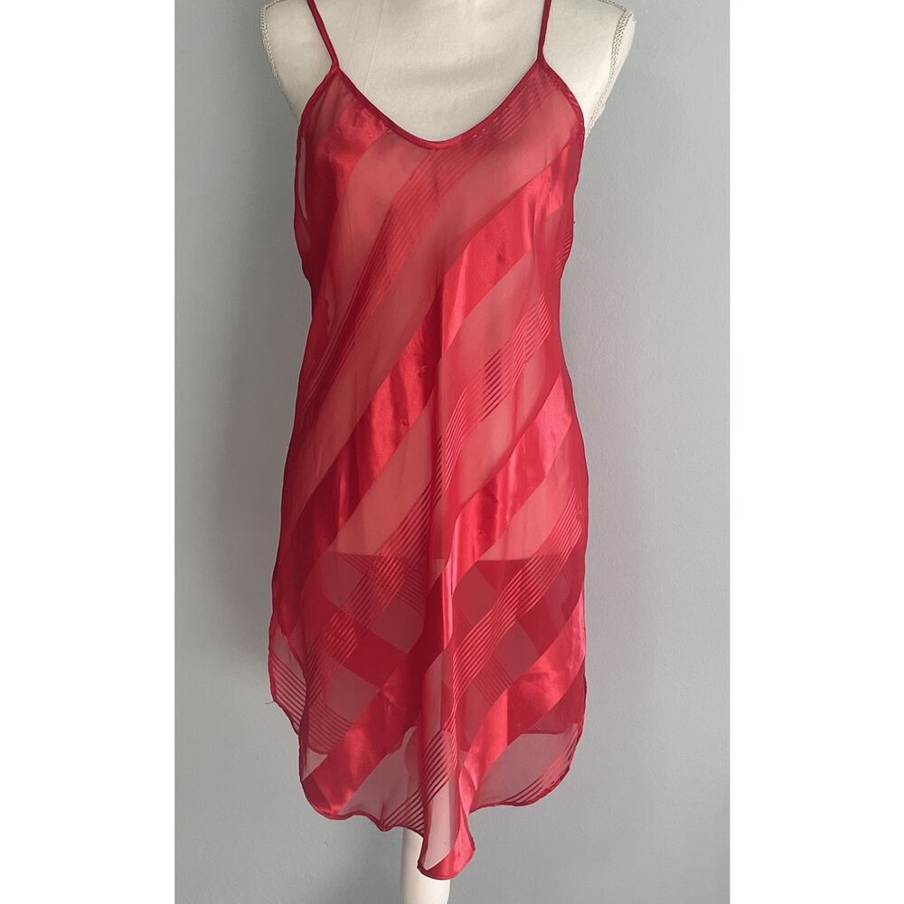 Vintage Kristine Tyler Nightgown Neglige Slip Sz Small Sexy Lingerie Sheer